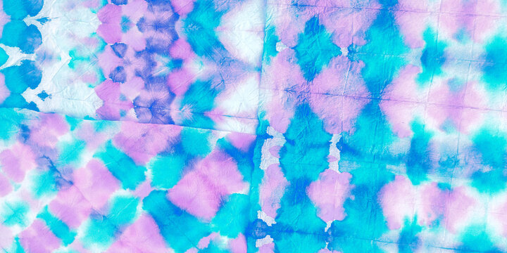 Blue Tye Dye Background. Blue Ink Scribbl. Pale