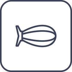 Zeppelin Line Round Corner Vector Icon Design © JV Design49