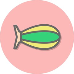 Zeppelin Line Filled Circle Vector Icon Design © JV Design49