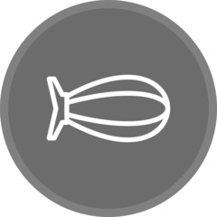 Zeppelin Line Circle Grey Vector Icon Design © JV Design49