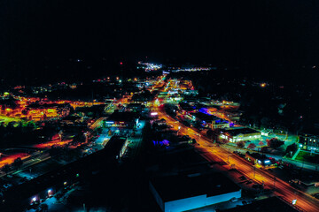 Above Battleground Ave at night