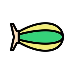 Zeppelin Line Filled Vector Icon Design © JV Design49