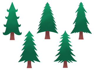 Christmas Tree Art Decoration. Christmas clip art collection