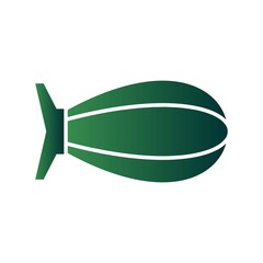 Zeppelin Glyph Gradient Vector Icon Design © JV Design49
