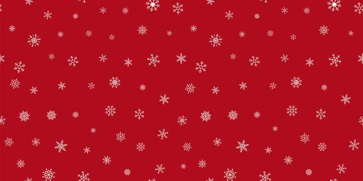 Snowflake christmas seamless background. Snowfall seamless pattern. Winter holidays wallpaper background. Stock vector