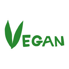 ヴィーガン　vegan の文字アイコン
