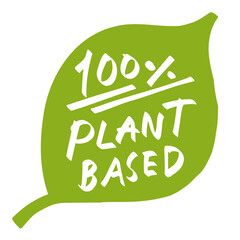 100％プラントベースの文字（PLANT BASED)