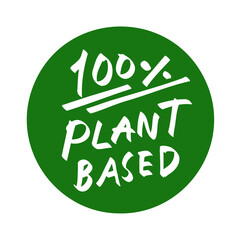 100％プラントベースの文字（PLANT BASED)