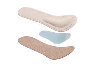 Medical insoles. Isolated orthopedic insoles on a white background. Treatment and prevention of...