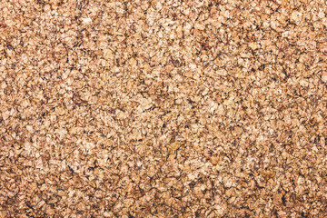 Brown cork board texture. Empty copy space noticeboard for graphic design. Office message background. Memo card bilboard pattern.