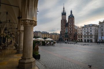 Naklejka premium The Basilica of Saint Mary in Krakow.