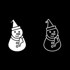 snow sculpture icon, Christmas icon, Christmas symbol illustration