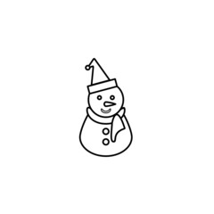 snow sculpture icon, Christmas icon, Christmas symbol illustration