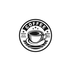 Coffee Cup Logo Design Vector Illustration Template Idea