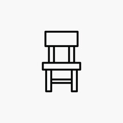 Chair, seat line icon, vector, illustration, logo template. Suitable for many purposes.