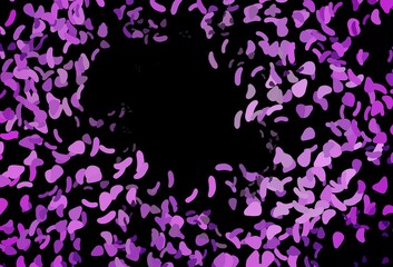 Fototapeta na wymiar Dark Purple vector texture with random forms.