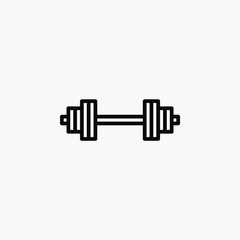Gym, fitness, bodybuilding line icon, vector, illustration, logo template. Suitable for many purposes.