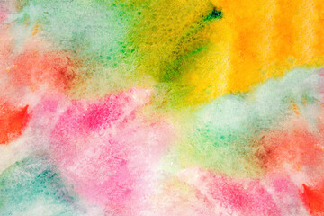 Creative abstract vibrant grunge texture watercolor background. Artistic hand painted watercolor backdrop. Watercolor colorful illustration.