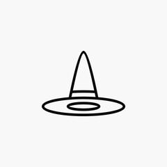 Fototapeta premium Hat line icon, vector, illustration, logo template. Suitable for many purposes.