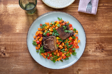 lingua di manzo arrosto con verdure