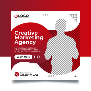 Creative marketing agency and corporate social media post