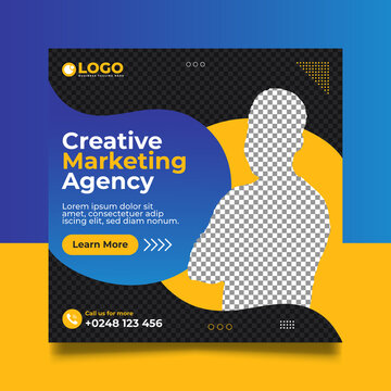 Creative marketing agency social media post design