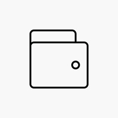 Wallet line icon, vector, illustration, logo template. Suitable for many purposes.