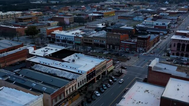 Macon, Georgia, Time Lapse, Downtown, Aerial View, Amazing Landscape