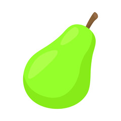 Pear Sign Emoji Icon Illustration. Fruit Vector Symbol Emoticon Design Clip Art Sign Comic Style.