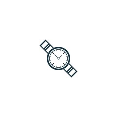 Clock time icon logo design template