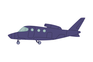 Aircraft or Plane as SWAT Vehicle or Rescue Vehicle and Police Tactical Unit Vector Illustration