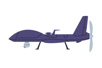 Aircraft or Plane as SWAT Vehicle or Rescue Vehicle and Police Tactical Unit Vector Illustration