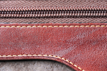 Leather background close-up