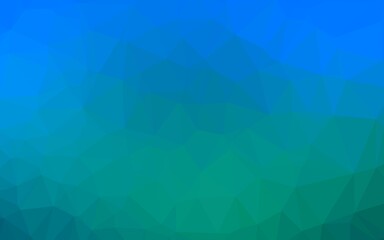 Fototapeta premium Light Blue, Green vector low poly texture.