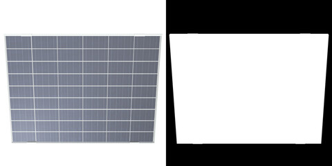 3D rendering illustration of a solar panel