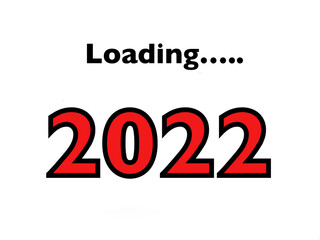 New year concept. Loading 2022