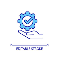 System check RGB color icon. Computer software support and system management. Information technologies monitoring. Isolated vector illustration. Simple filled line drawing. Editable stroke