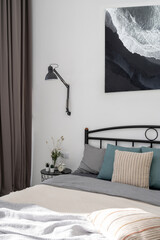 Contemporary bedroom interior design in minimalist style
