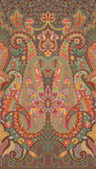 traditional Thai art , seamless traditional Indian paisley pattern