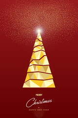 Christmas luxury gold greeting card
