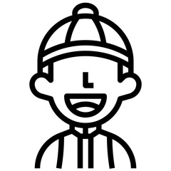 CHINESE BOY line icon