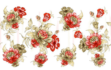 Fototapeta premium Flower are full off romance, the leaves and flower