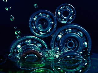 Ball bearing. Lubricating oil.