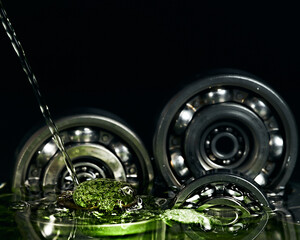 Ball bearing. Lubricating oil.