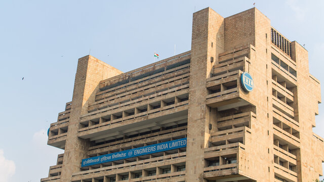 New Delhi - May 03, 2021 - A view of Engineers India Limited (EIL) building located in the heart of South Delhi
