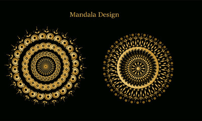 Mandal design golden color.