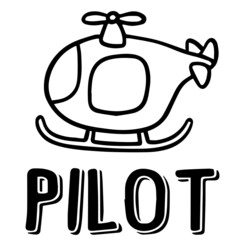 Obraz premium pilot logo inspirational quotes typography lettering design