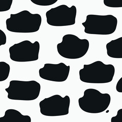 abstract dots camouflage cow milk black white animal pattern background suitable for clothing print