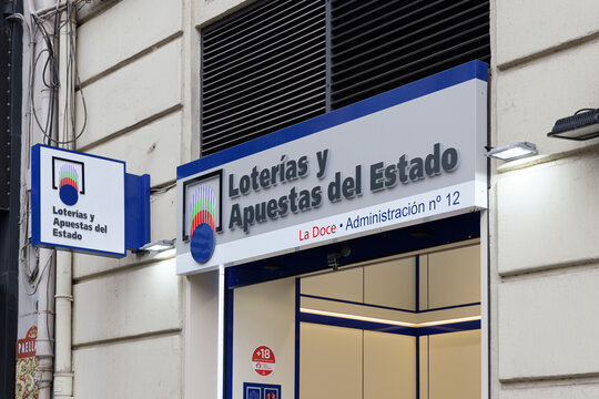 VALENCIA, SPAIN - NOVEMBER 10, 2021: Loterias y Apuestas del Estado is responsible for the management, operation and marketing of all types of lotteries in Spain