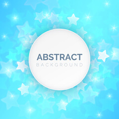 Blue abstract background with holographic stars